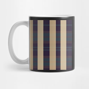 Autumn Aesthetic Evander 2 Hand Drawn Textured Plaid Pattern Mug